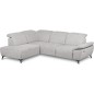 Canapé d'angle avec relax électrique en tissu Bellagio, gris, angle gauche