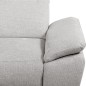 Canapé d'angle avec relax électrique en tissu Bellagio, gris, angle gauche