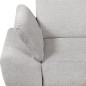 Canapé d'angle avec relax électrique en tissu Bellagio, gris, angle droit