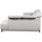 Canapé d'angle avec relax électrique en tissu Bellagio, gris, angle droit