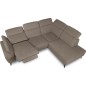 Canapé d'angle avec relax électrique en tissu Bellagio, taupe, angle droit Canapé d'angle avec relax électrique en tissu Bellagio, taupe, angle droit