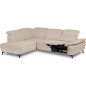 Canapé d'angle avec relax électrique en tissu Bellagio, beige, angle gauche