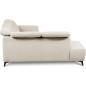 Canapé d'angle avec relax électrique en tissu Bellagio, beige clair, angle gauche