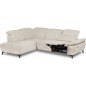 Canapé d'angle avec relax électrique en tissu Bellagio, beige clair, angle gauche