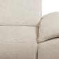 Canapé d'angle avec relax électrique en tissu Bellagio, beige clair, angle gauche