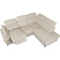 Canapé d'angle avec relax électrique en tissu Bellagio, beige clair, angle droit Canapé d'angle avec relax électrique en tissu Bellagio, beige clair, angle droit