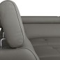 Canapé d'angle convertible en cuir italien luxe 5 places, Hombourg, coffre, gris foncé, angle droit Canapé d'angle convertible en cuir italien luxe 5 places, Hombourg, coffre, gris foncé, angle droit