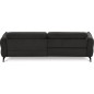 Canapé d'angle convertible en tissu luxe 5 places, MANCINI, coffre, noir, angle droit