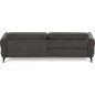Canapé d'angle convertible en tissu luxe 5 places, MANCINI, coffre, gris foncé, angle droit