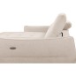 Canapé d'angle convertible en tissu luxe 5 places, MANCINI, coffre, beige, angle gauche