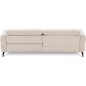 Canapé d'angle convertible en tissu luxe 5 places, MANCINI, coffre, beige, angle gauche