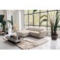 Canapé d'angle convertible en tissu luxe 5 places, MANCINI, coffre, beige, angle gauche