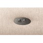 Canapé d'angle convertible en tissu luxe 5 places, MANCINI, coffre, beige, angle gauche