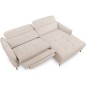 Canapé d'angle convertible en tissu luxe 5 places, MANCINI, coffre, beige, angle droit
