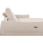 Canapé d'angle convertible en tissu luxe 5 places, MANCINI, coffre, beige, angle droit