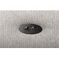 Canapé d'angle convertible en tissu luxe 5 places, MANCINI, coffre, gris, angle gauche