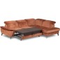 Canapé d'angle convertible en velours luxe - 5 places, SIENNA, brique, angle droit Canapé d'angle convertible en velours luxe - 5 places, SIENNA, brique, angle droit
