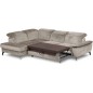 Canapé d'angle convertible en velours luxe - 5 places, SIENNA, taupe, angle gauche Canapé d'angle convertible en velours luxe - 5 places, SIENNA, taupe, angle gauche