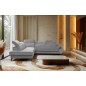Canapé d'angle convertible en velours luxe - 5 places, SIENNA, gris, angle gauche Canapé d'angle convertible en velours luxe - 5 places, SIENNA, gris, angle gauche