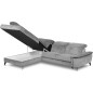 Canapé d'angle convertible en velours luxe - 5 places, SIENNA, gris, angle gauche Canapé d'angle convertible en velours luxe - 5 places, SIENNA, gris, angle gauche