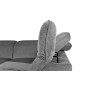 Canapé d'angle convertible en velours luxe - 5 places, SIENNA, gris, angle gauche Canapé d'angle convertible en velours luxe - 5 places, SIENNA, gris, angle gauche