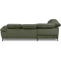 Canapé d'angle convertible en velours luxe - 5 places, SIENNA, vert foncé, angle gauche
