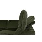 Canapé d'angle convertible en velours luxe - 5 places, SIENNA, vert foncé, angle gauche