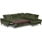 Canapé d'angle convertible en velours luxe - 5 places, SIENNA, vert olive, angle droit Canapé d'angle convertible en velours luxe - 5 places, SIENNA, vert olive, angle droit